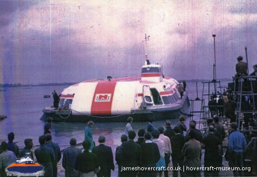 Vosper-Thornycroft VT1 in service -  (credit: The <a href='http://www.hovercraft-museum.org/' target='_blank'>Hovercraft Museum Trust</a>).